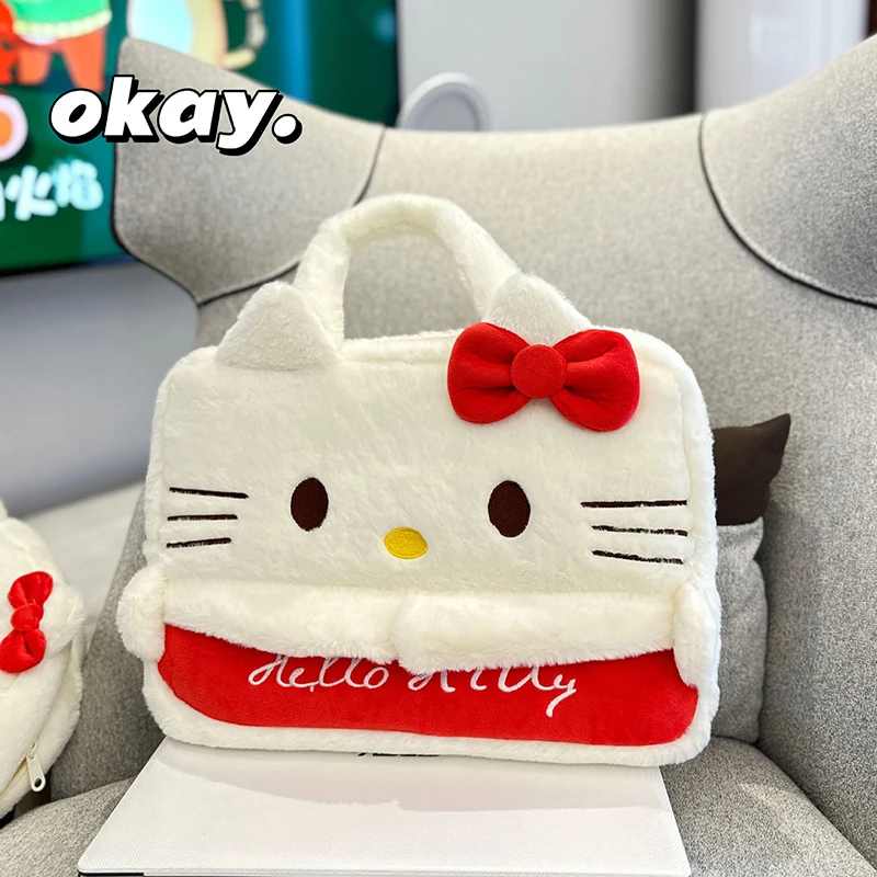 

Sanrio Hello Kitty плюшевая сумка для ноутбука сумка для Macbook Pro Чехол для ноутбука Xiaomi Dell HP Lenovo 14,5 15,6 дюймов Портативная сумка