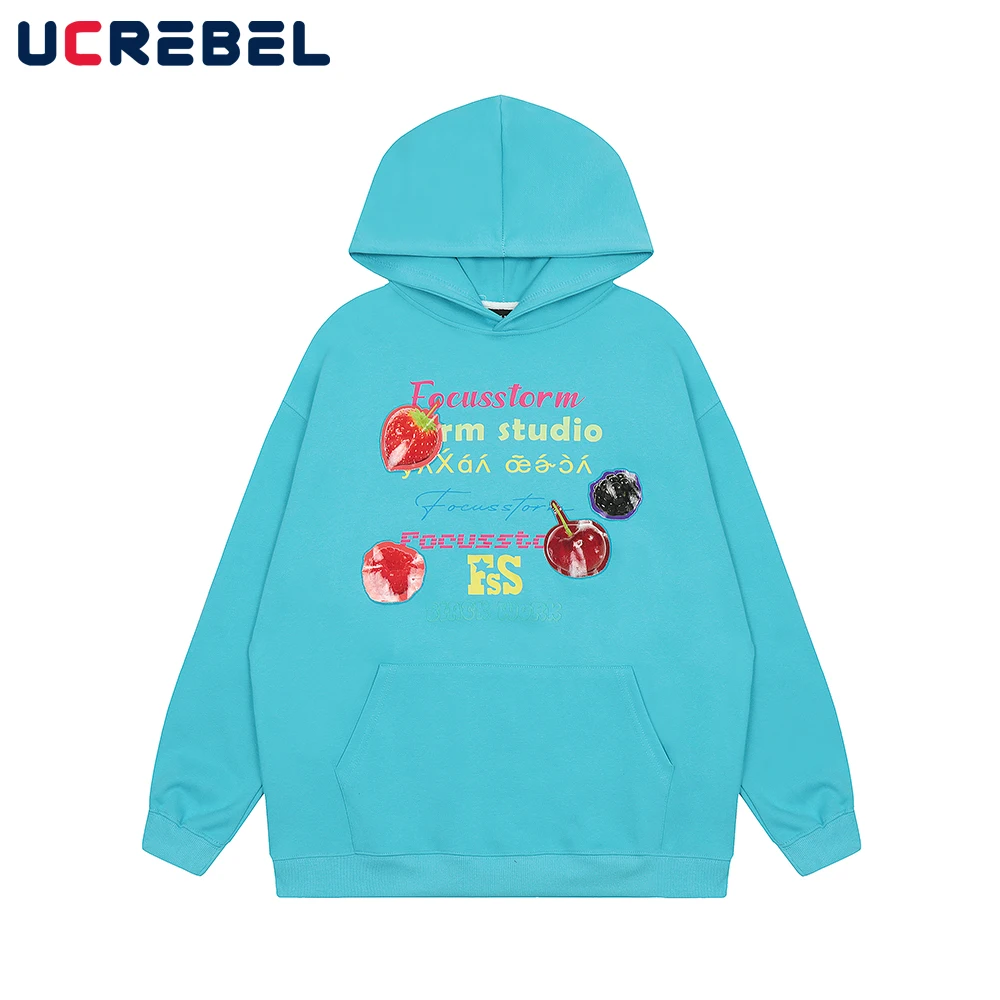 

Pattern Double-sided Printing Casual Sweatshirts Mens Vibe Style Autumn Loose Long Sleeve Hoodies Men