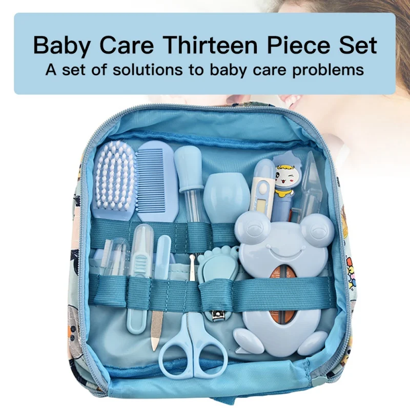  Kit de aseo para bebés, 19 en 1, kit portátil de cuidado de la  salud y aseo del bebé, kit de uñas para recién nacidos, limpiador de  guardería, kit esencial de