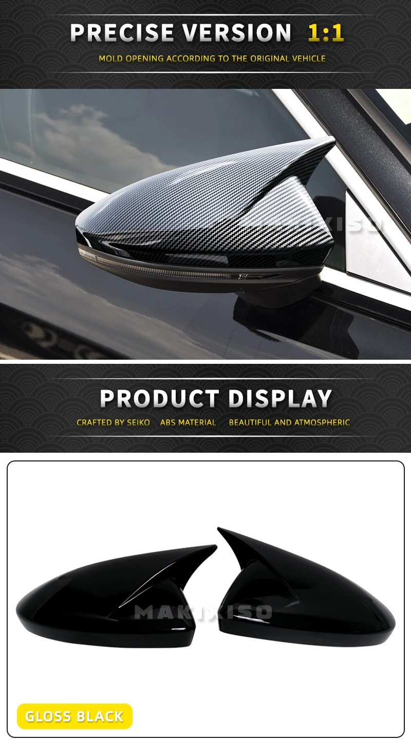 Für Audi A6L C8 A6 S6 A7 S7 A8 2019-2025 Auto Rück Seite Spiegel Abdeckung Flügel Kappe außen Tür Gehäuse Shell Trim – Detail 4