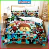 ROBLOX Game Surrounding Children's Anime Student Dormitory Bed Sheet Quilt Cover Three-piece Home Bed Three-piece Set Boys Girls 1