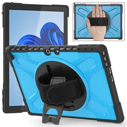 Rugged 3 - Layer Shockproof Tablet Case with Hand Strap - Surface Pro 8 (Blue)