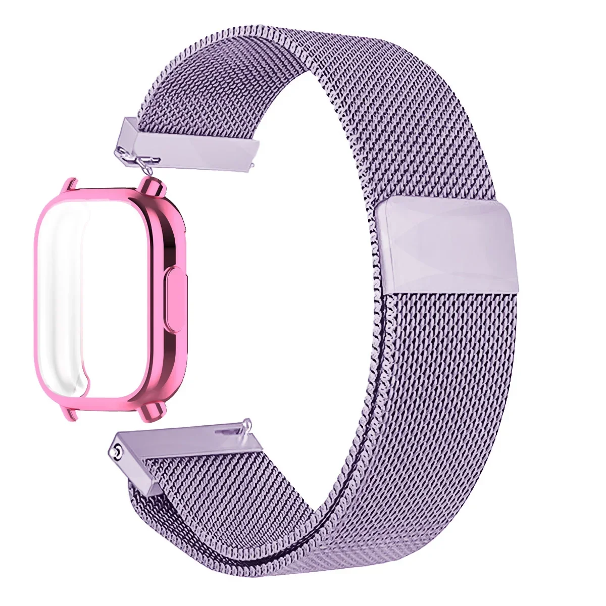 Milanese Mesh Strap with Case and Screen Protector - Premium Watchband Bracelet Accessories