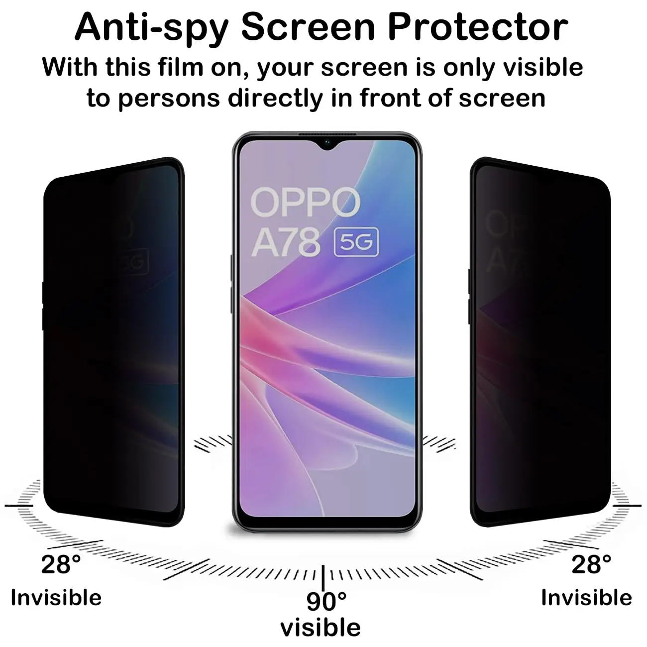 Privacy Anti-Spy Tempered Glass Screen Protector - Ultra Durable and Scratch Resistant