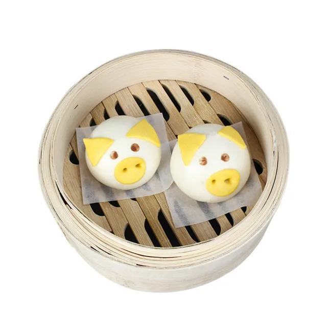 500Pcs Square 6-11cm Wholesale Steamed Bun Papers Non-stick Snack Bread Cake Steamer Oil Paper Pads 5