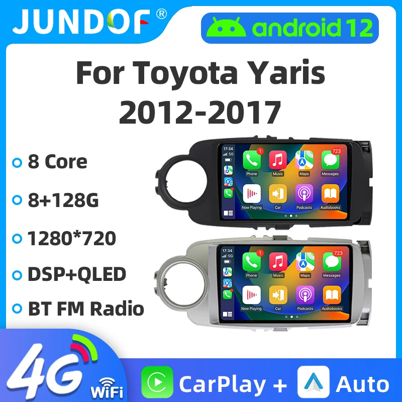 

Jundof 2 Din Android Auto Car Radio Multimedia Video For Toyota Yaris LHD RHD 2012-2017 Carplay Stereo gps Navigation No 2din