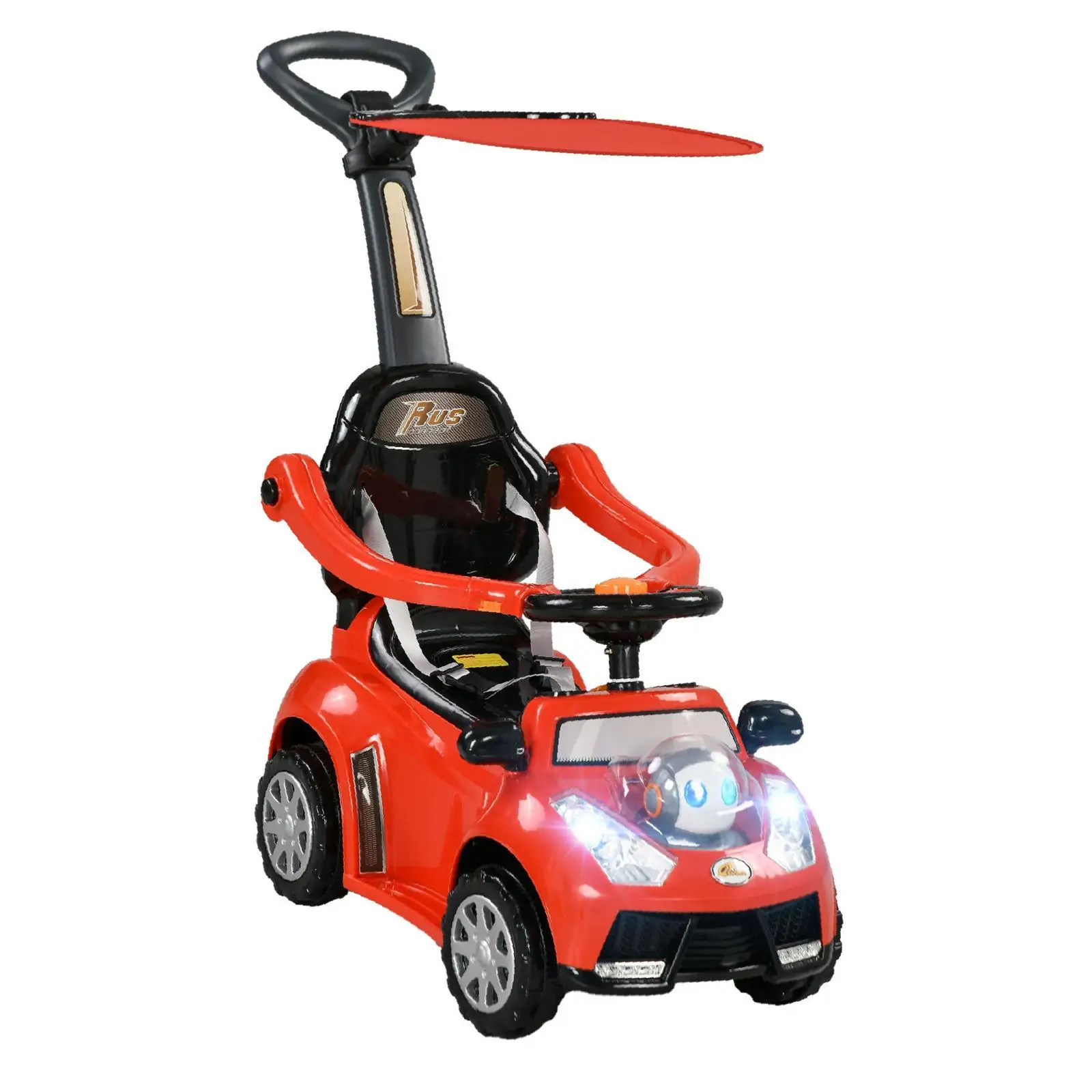 3 in 1 Kids Push Car with Safety Fence Music Horn and Canopy Baby Ride on Toddler Sliding Car for Children Travel Outdoor Play 3 in 1 Kids Push Car with Safety Fence Music Horn and Canopy Baby Ride on Toddler Sliding Car for Children Travel Outdoor Play