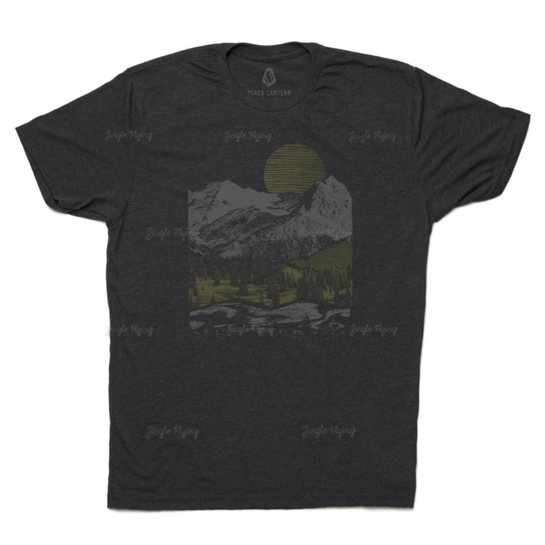 T-Shirt Da Montagna Unisex Da Uomo Tri-Blend Graphic Tee Mountain Duotone Uniquetee