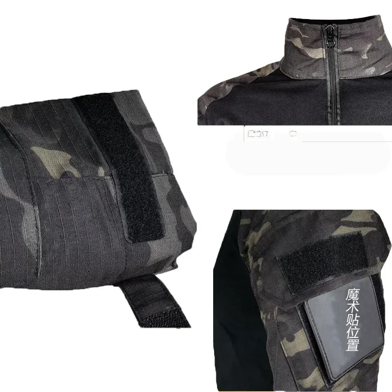 Hunting Uniforms Set Men Camouflage Breathable Multicam Black Suit Hiking Shirt Tactical Cargo Uniform Hunting Set tactical suit combat uniform