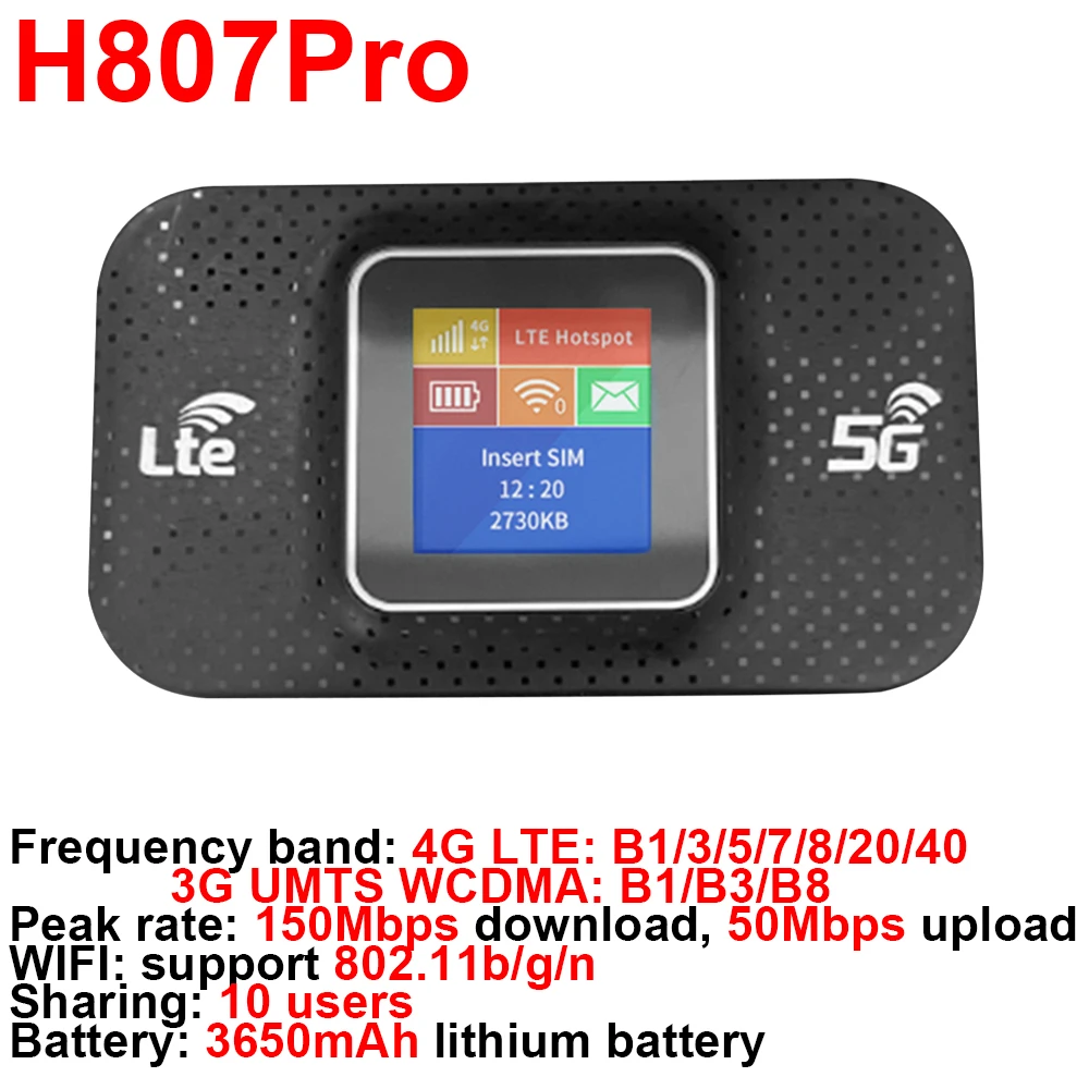 4G/5G LTE MIFI ルーター H807 4G/5G LTE MIFI ルーター H807