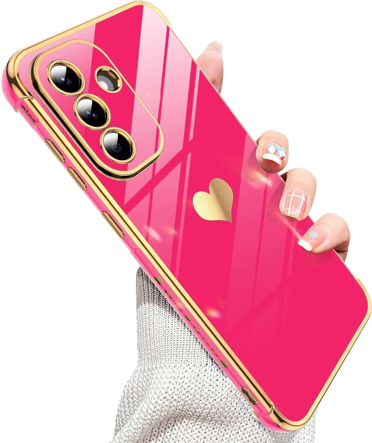Luxury Plating Silicone Soft Case - Glitter Love Candy Color Glossy Finish