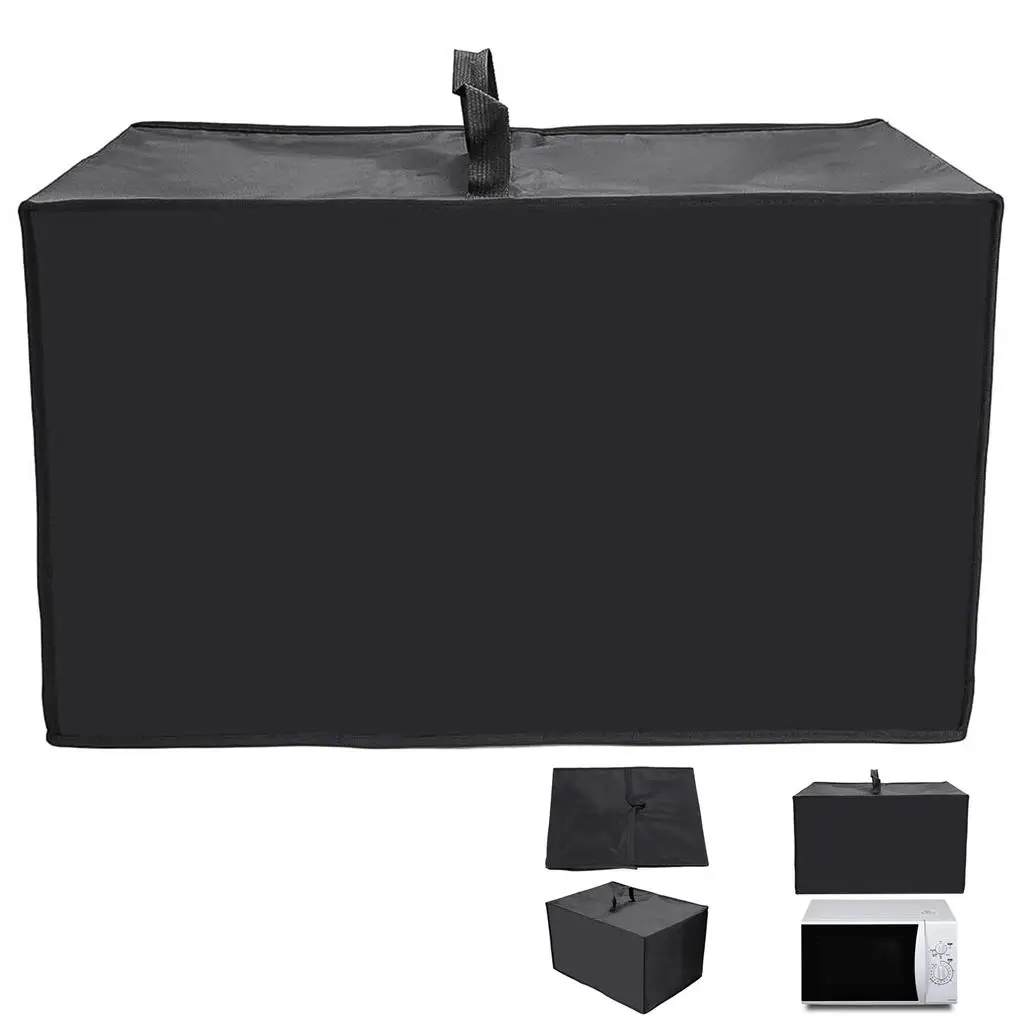 Microwave Food Cover Microwave Dust Cover Kitchen Dust Cover Microwave Cover Cloth Polyester Oven Waterproof Dust Cover with Handle Grease Proofing Kitchen Gadgets Protector