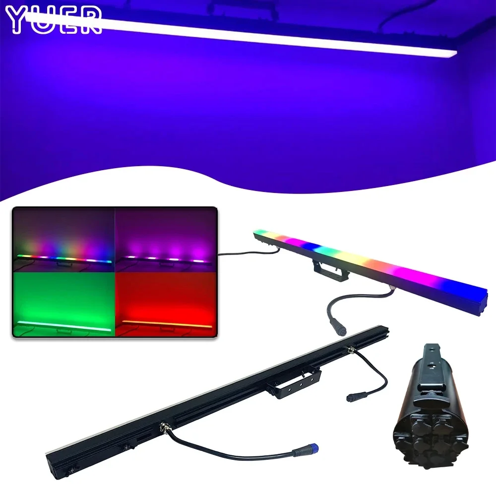 

80x0.5w SMD 5050 RGB LED Pixel Bar Light Tube Waterproof White Square Lens Linear Strip Light DMX For Disco DJ Club Bar Party