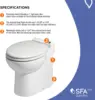 Sanicompact Dual flush System Residential squat toilet  white toilet bowl  squat potty Modern squatting toilets 5