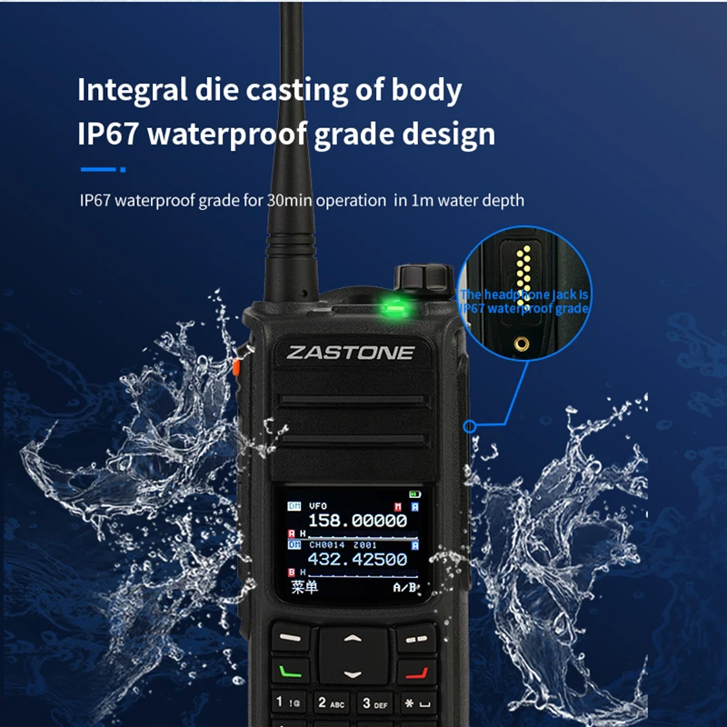2PCS ZASTONE UV008 DMR Walkie Talkie Digita Two Way Radio Dual band 10W Dual time slot Walkie-talkie 136-174MHZ 350-480MHZ 4