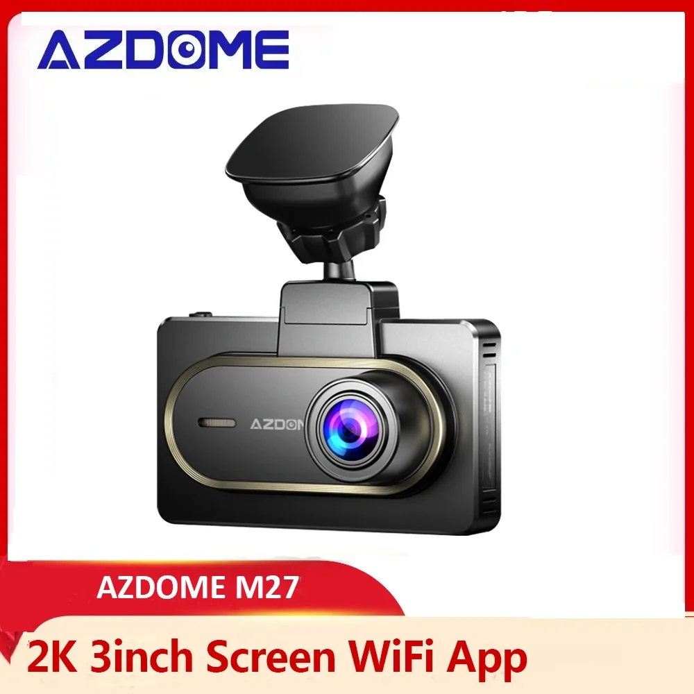 

AZDOME Dash Cam M27 Car DVR 2K Resolution FHD 1440P WiFi 3inch IPS Screen Car Recorders Night Vision Parking Monitor G-Sensor