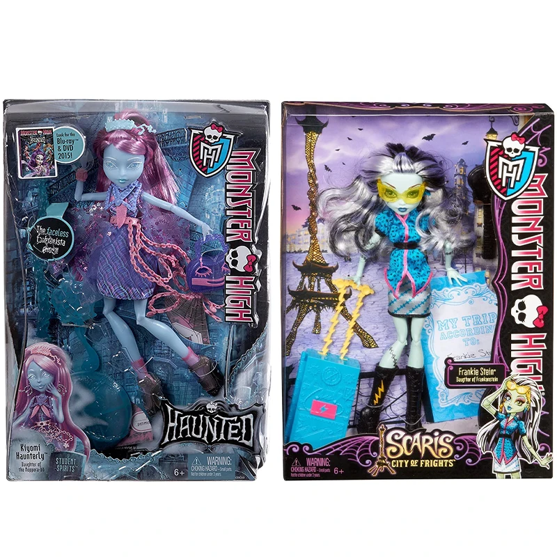 Monster High Haunted Student Spirits Kiyomi Haunterly Doll Toys Frankie Stein Scaris - City of Frights Collection Figure Playset