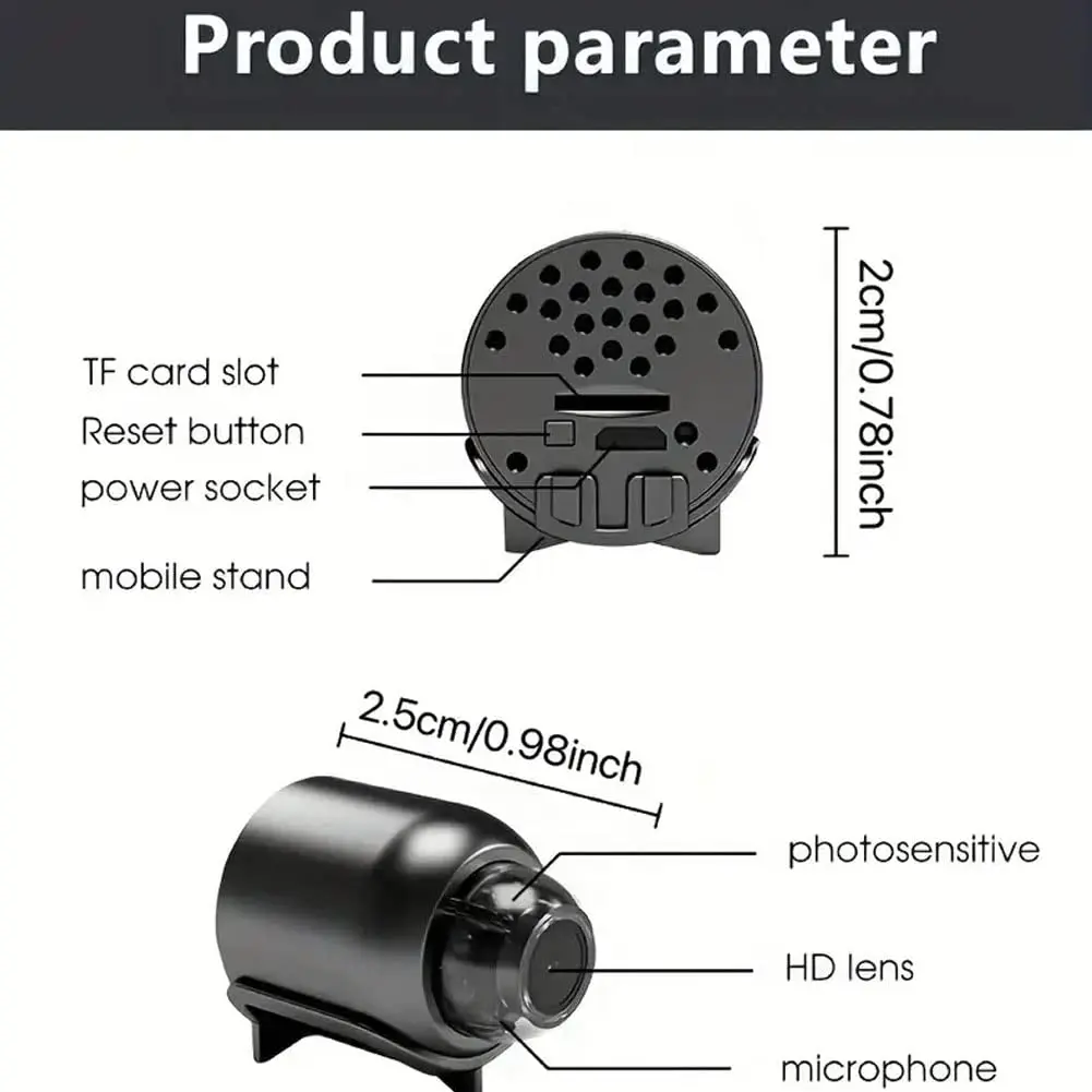 Baby Monitor Camera X5 Mini WiFi IP Camera 1080P HD Motion Detection Night Vision Security Camera Recorder Baby Monitor Indoor Safety Surveillance