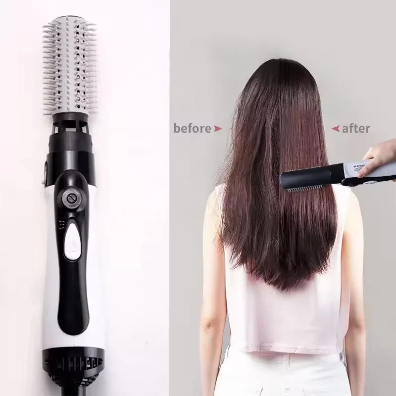 Hair Dryer and Hot Air Brush Professional Negative Ionic Ceramic Volumizer Styler Lightweight One Step Blow Brush Styling Tool