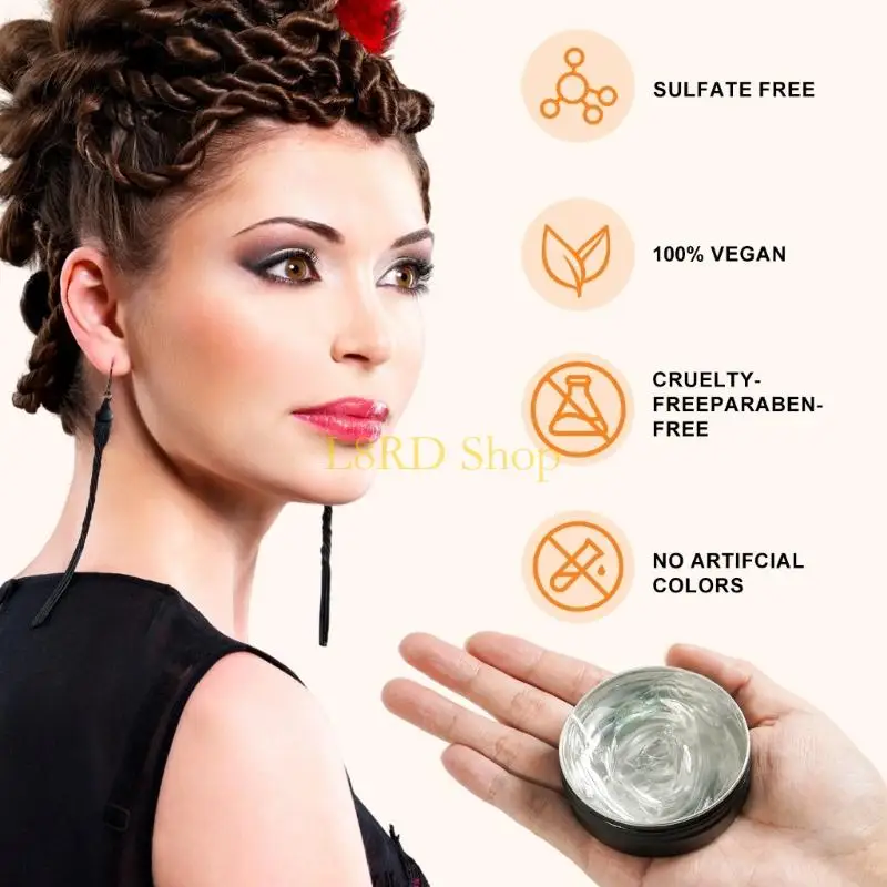 L8RD 60g Hair Styling Gel Lasting Hair Gel Defining Styling Strong Hold Easy to Use for Different Types