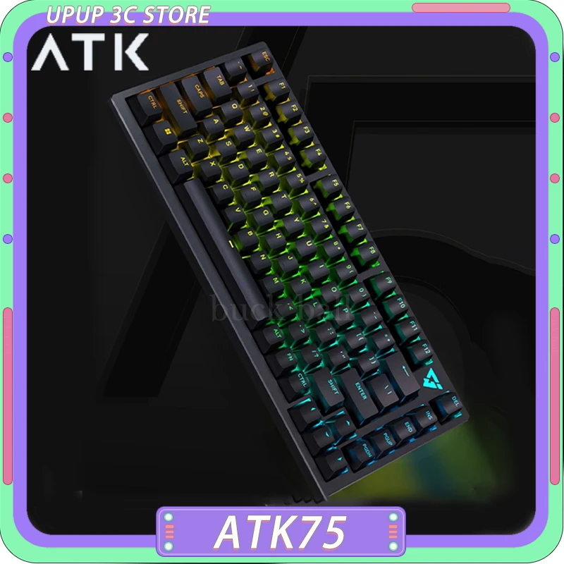 

Vxe Atk Atk75 White Magnetic Switch Keyboard Mechanical Keyboard Rgb Backlit E-Sports Gamer Gasket V Hub Gaming Pc Accessory