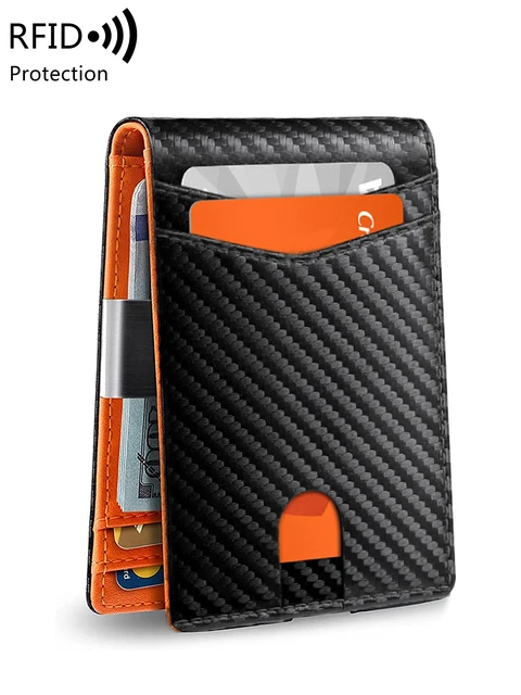Minimalist men's RFID blocking ultra-thin 12-card wallet 1