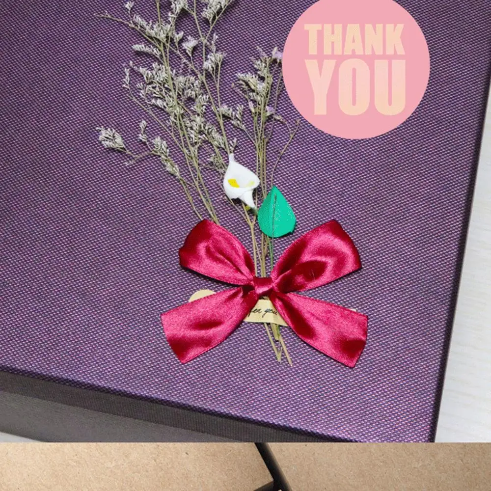 50-500 stücke rosa danke Aufkleber 1 Zoll Siegel Etiketten Geschenk verpackung Aufkleber Hochzeit Geburtstags feier bieten Briefpapier Aufkleber – Detail 6