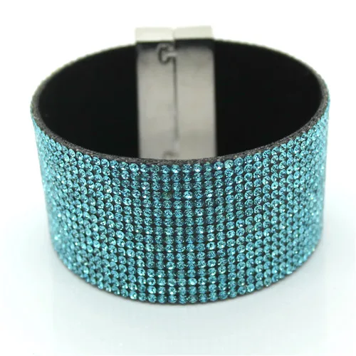 XQNI Bunte Kristall Armband Armreifen Strass Breite Wrap Charme Frauen Nation Flagge Armband Manschette Armband Armband Schmuck – Detail 11