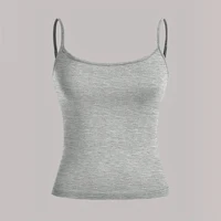 Women Tank Top Strap Slim Top for Summer Fashion Versatile Casual Breathable Micro Elastic Fabric Sleeveless Strap Top - Image 2