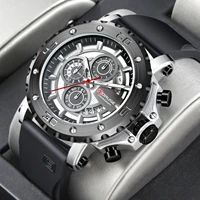 BORUSE All-waterproof Watch Men's Luminous Quartz Watch Leisure Sports Multi-functional Timer 1