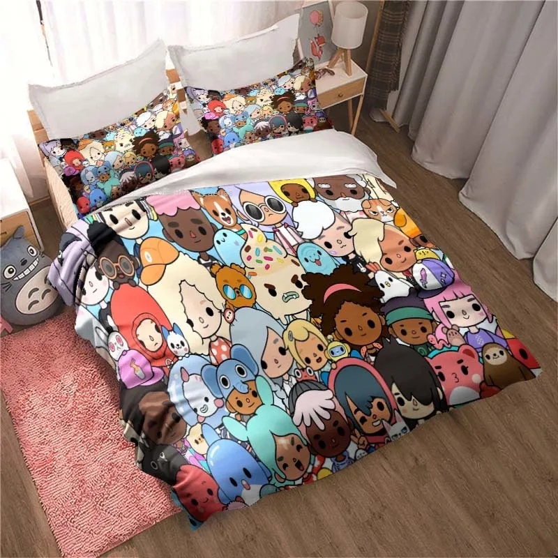Anime Game Toca Bocas Bedding Set King Twin Double Child Bedding Set Copripiumino In Microfibra O Poliestere Set Home Decor