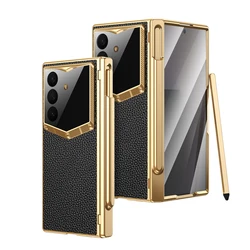 Luxury Full - Body Protective Case with Stylus and Glass Film - Galaxy Z Fold 8 Ultra (Black)