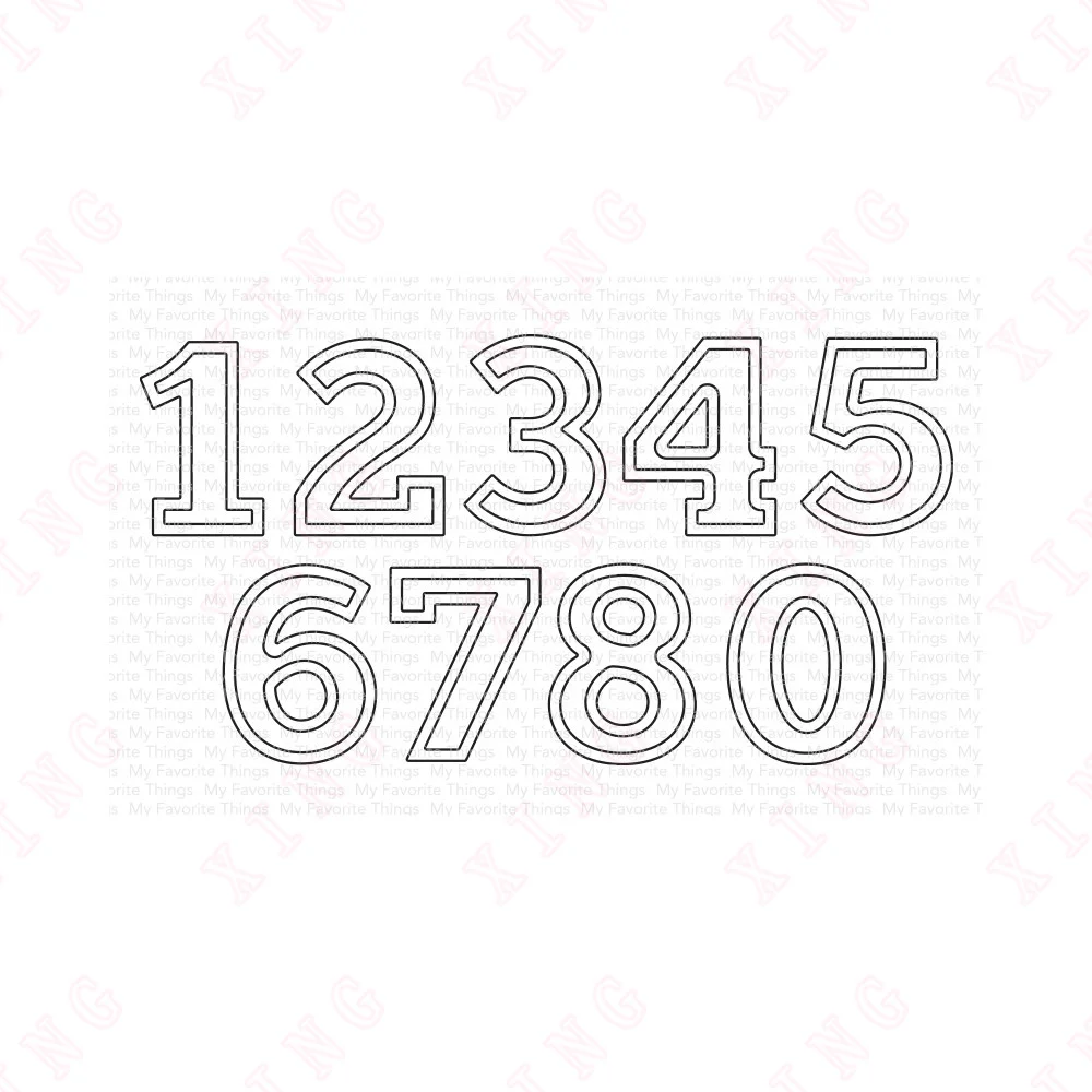 

New Arrival Outline Numbers Metal Cutting Dies 2023 Scrapbook Decoration Embossing Cut Die Diy Greeting Card Handmade Craft Mold