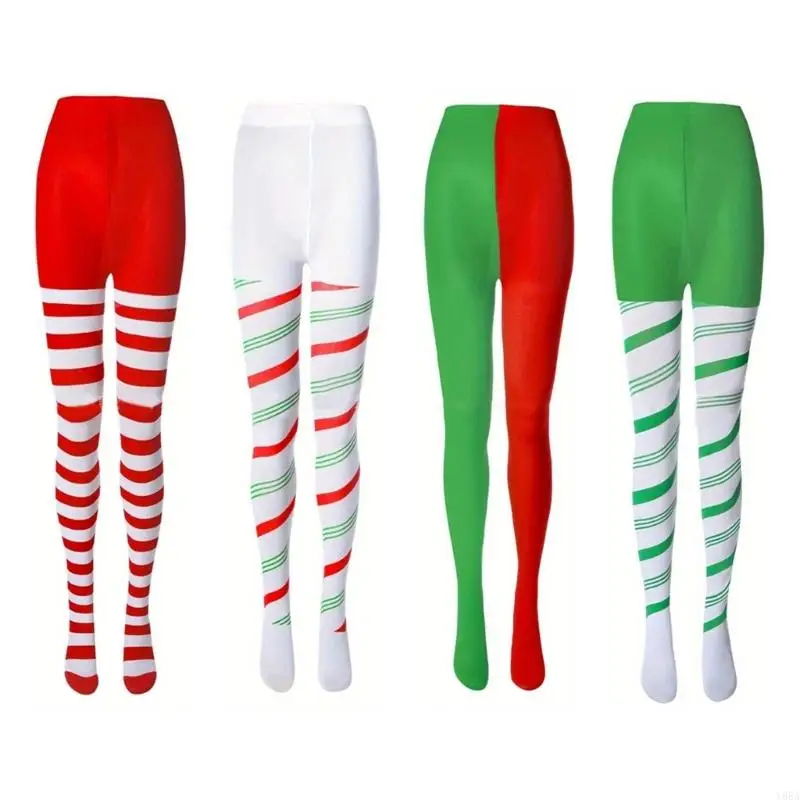 Y88A Y2K Bunte gestreifte Strumpfhosen für Damen Vintage JK Uniform Strumpfhosen Strümpfe – Detail 8