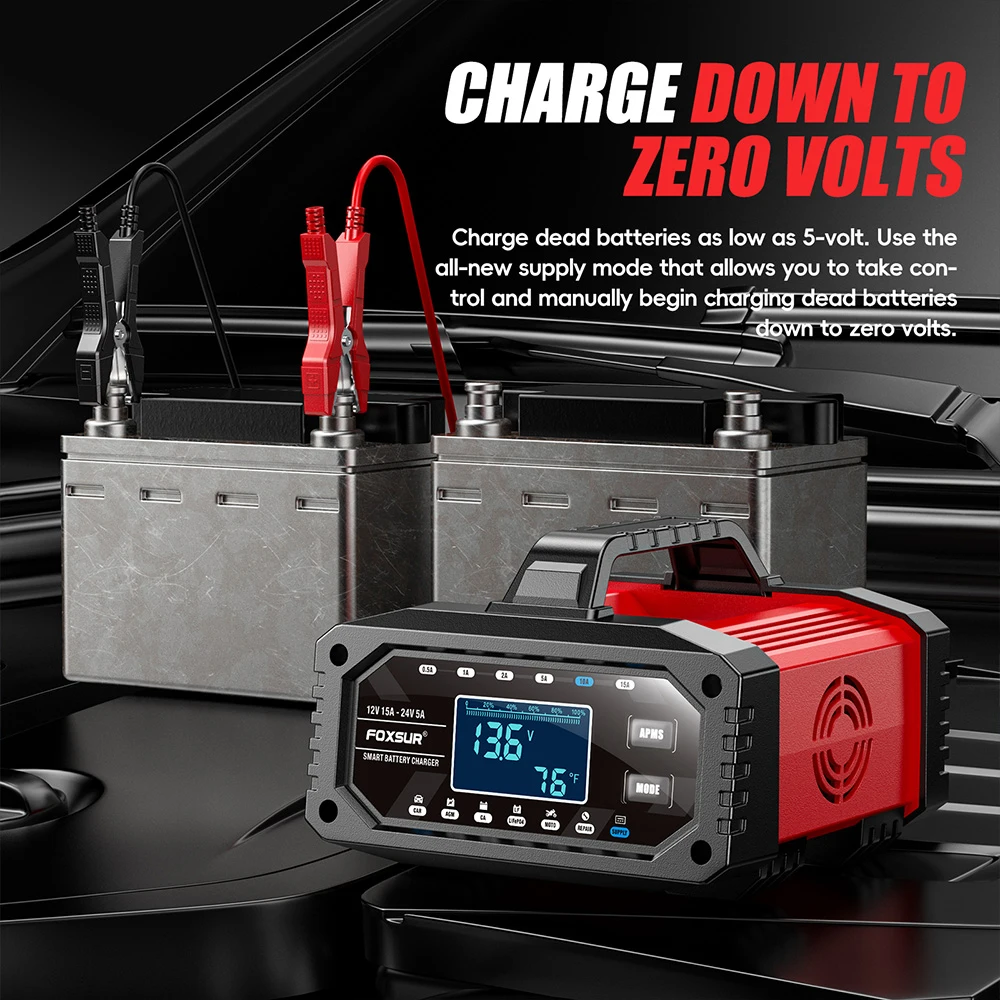 12V 15A / 24V 5A 300W Batterie Ladegerät Auto Motorrad Tester Smart Pulse Reparatur Werkzeuge EU Stecker 100V-240V Eingang Auto Zubehör – Detail 4
