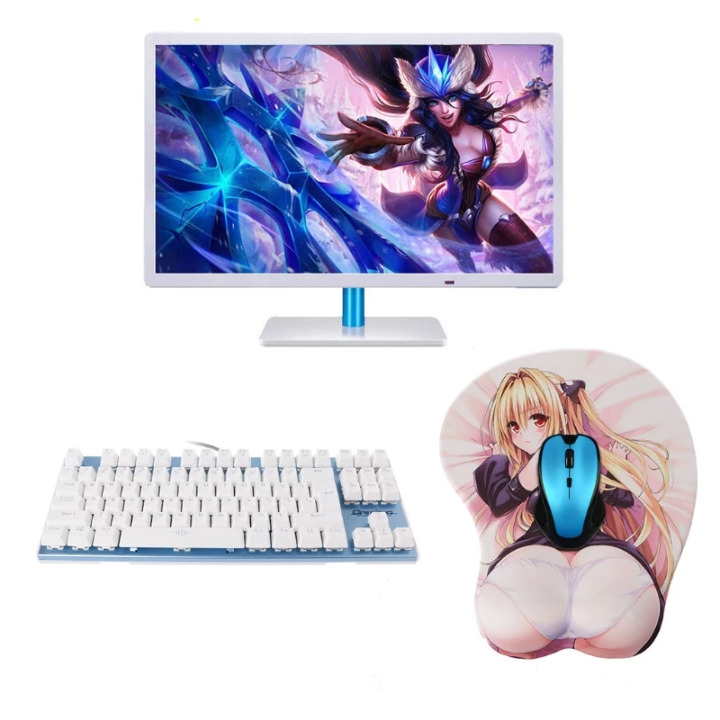 Mouse Pad,Gaming Mousepad Animation Sexy Hips Mouse Pad 3D Cute Silicone Mouse Pad Anime Gaming Rest Cartoon Mat Silicone Wrist Gel