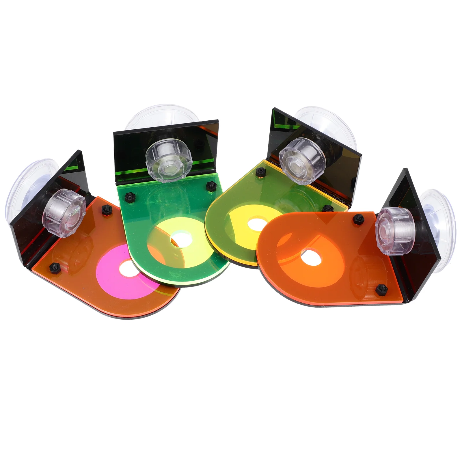 

4 Pcs Button Fish Tank Coral Support Fluorescent Brackets Holders Acrylic Breeding