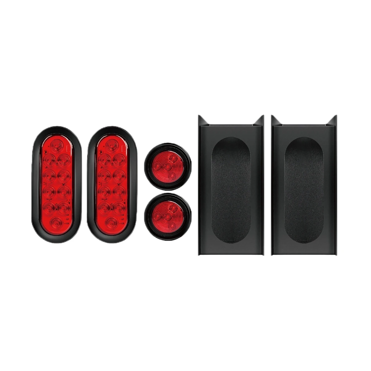 

2PCS Trailer LED Tail Lights Rear Side Marker Lights Waterproof Stop Brake Lamps for RV Truck