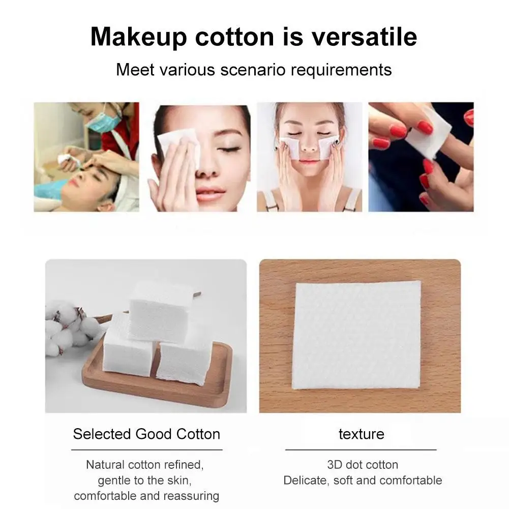 Description Picture 6 of item450/500/600Pcs Disposable Makeup Cotton Wipes Soft Remover Pads Facial Cleansing Paper Wipe Cosmetic Pads