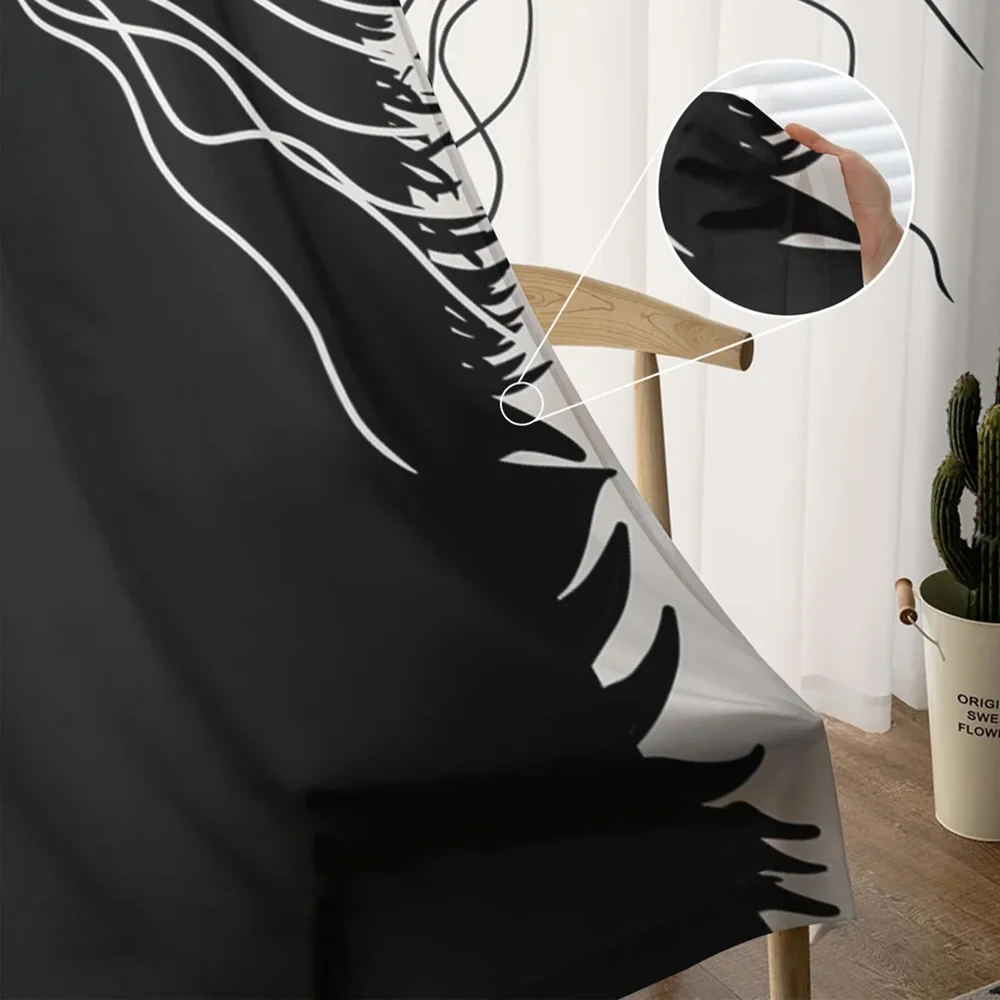 Gojo Satoru Curtains for Living Room Curtain for Room 2 Panel Home Interior Curtains Shades Partition Halloween Decoration Child 3