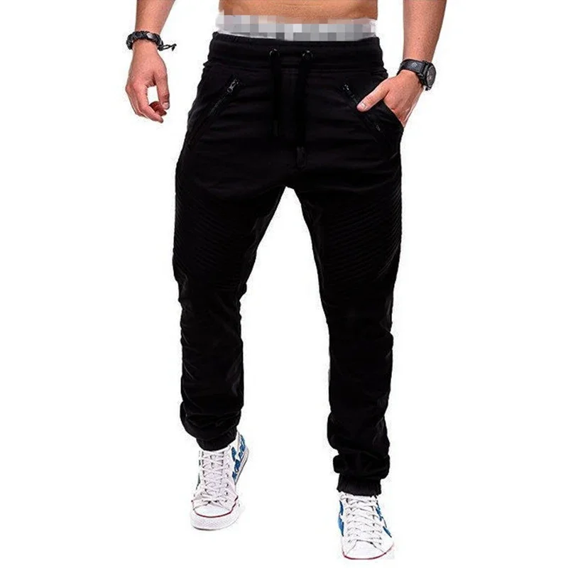 Description Picture 3 of itemFour Seasons Men's Tactical Trousers Pleated Pencil Pants Men Safari Style Cargo Sweatpants Male Zipper Pocket M-4XL PTX-8812