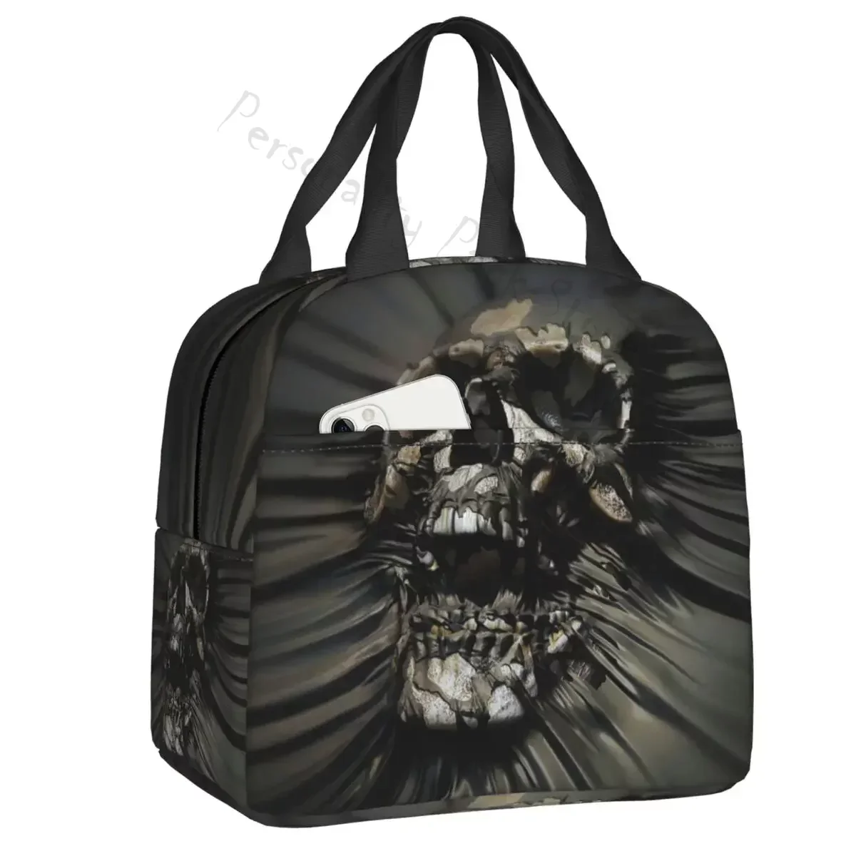 

Horror Skull Wrap Lunch Box Leakproof Gothic Death Skeleton Thermal Cooler Food Insulated Lunch Bag Portable Picnic Tote Bags