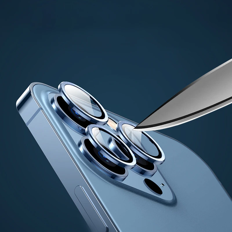 For iPhone 15 Pro Max Camera Lens Metal Ring Screen Protector For iPhone 14 Pro Max 13 12 11 Back Lens Protective Tempered Glass