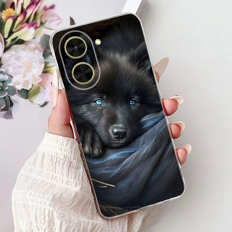 Lovely Cat Lemon Dragon Soft Clear Silicone Protective Case