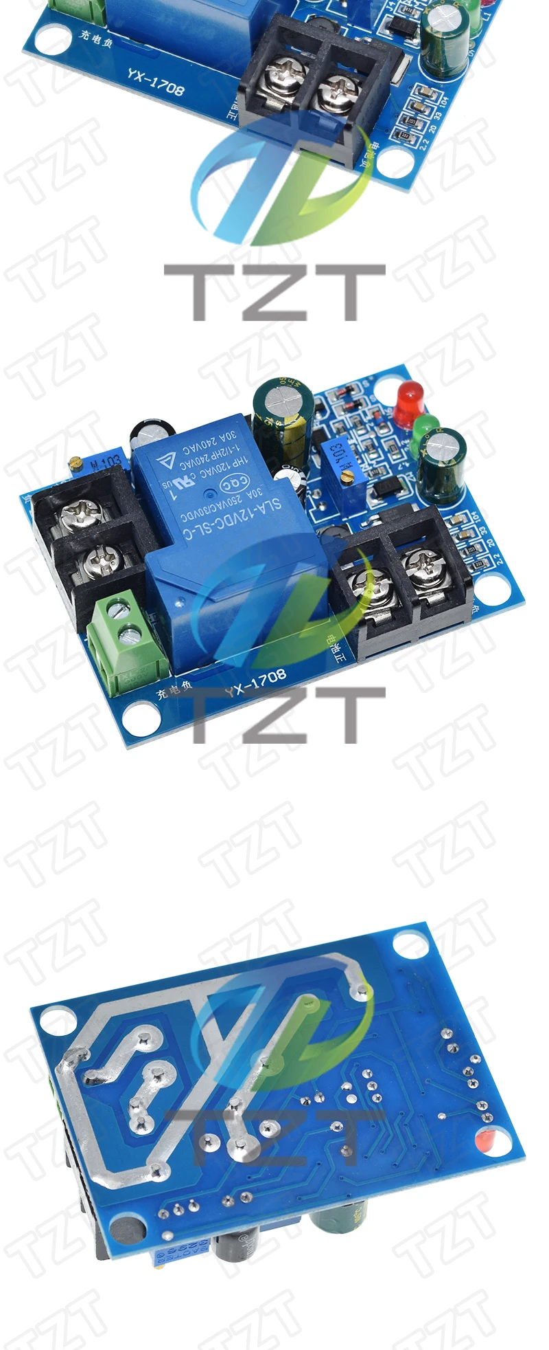 1/2PCS YX1708 Batterie Unterspannung Lade Steuermodul TZT Batterie Unterspannung und Überspannung 30A Controller Board – Detail 4