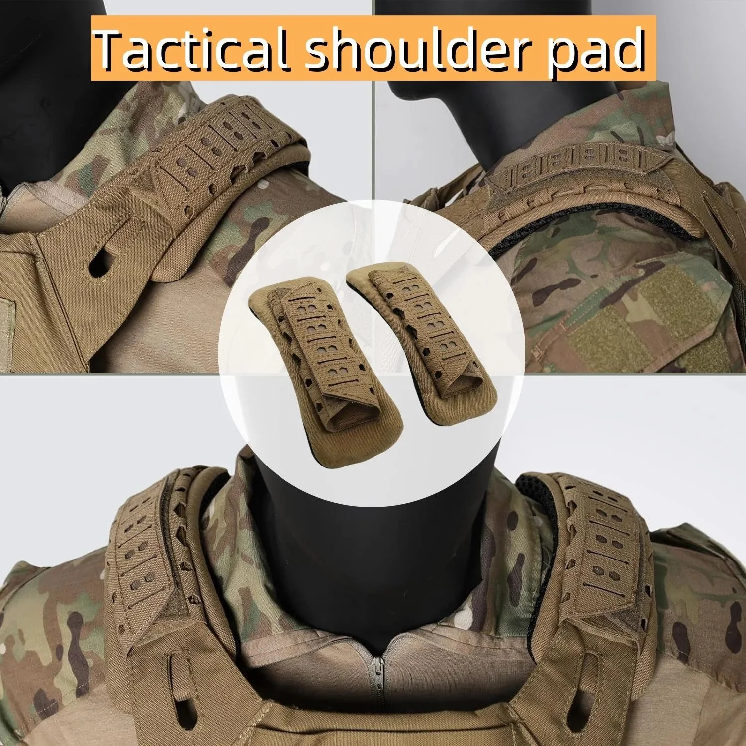 Coussin d'épaule tactique respirant anti-dérapant pour fusil de chasse et pêche sportive