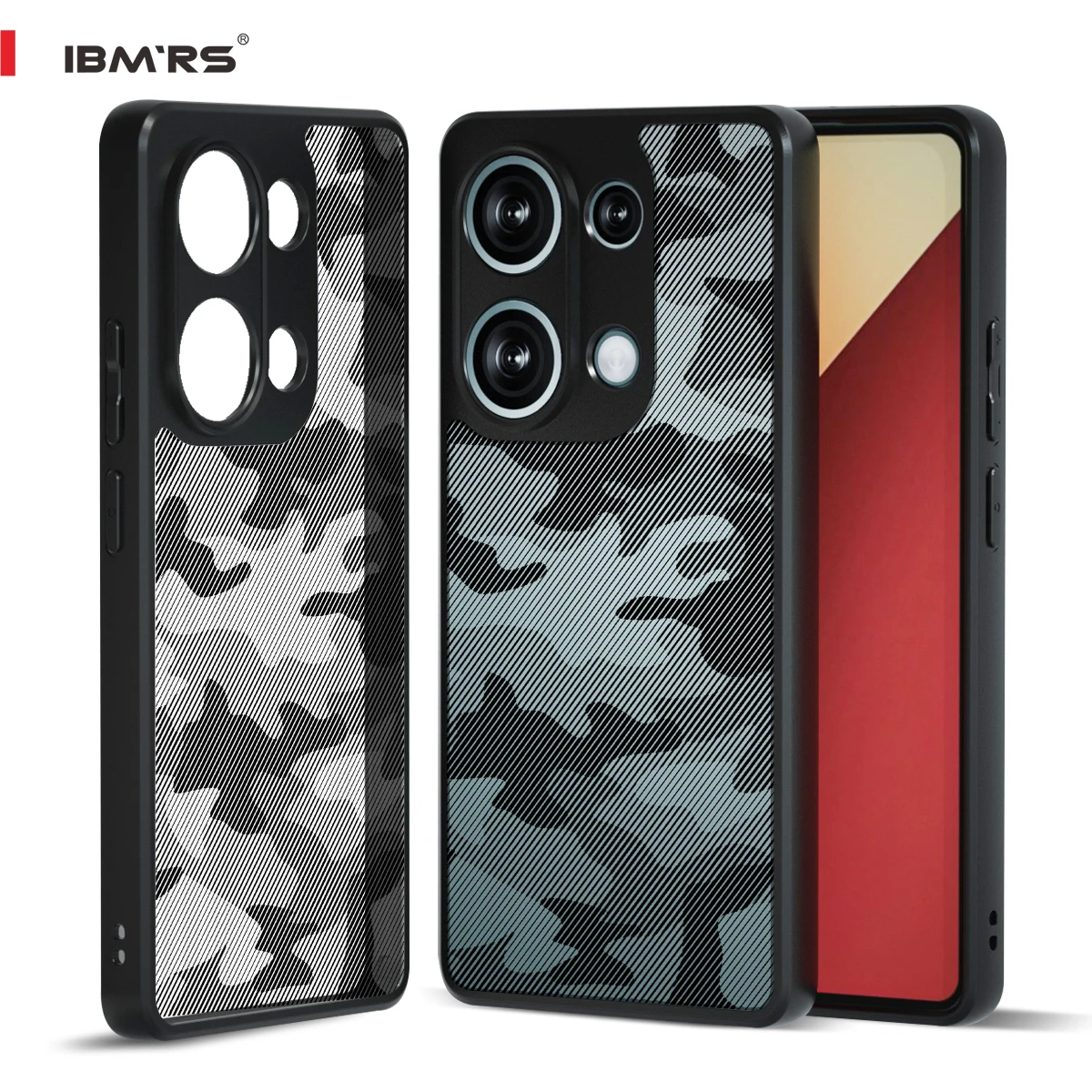 

ibmrs for Xiaomi Redmi Note 13 Pro 4G/Poco M6 Pro 4G Camo Case ,matte Clear transparent phone protective case