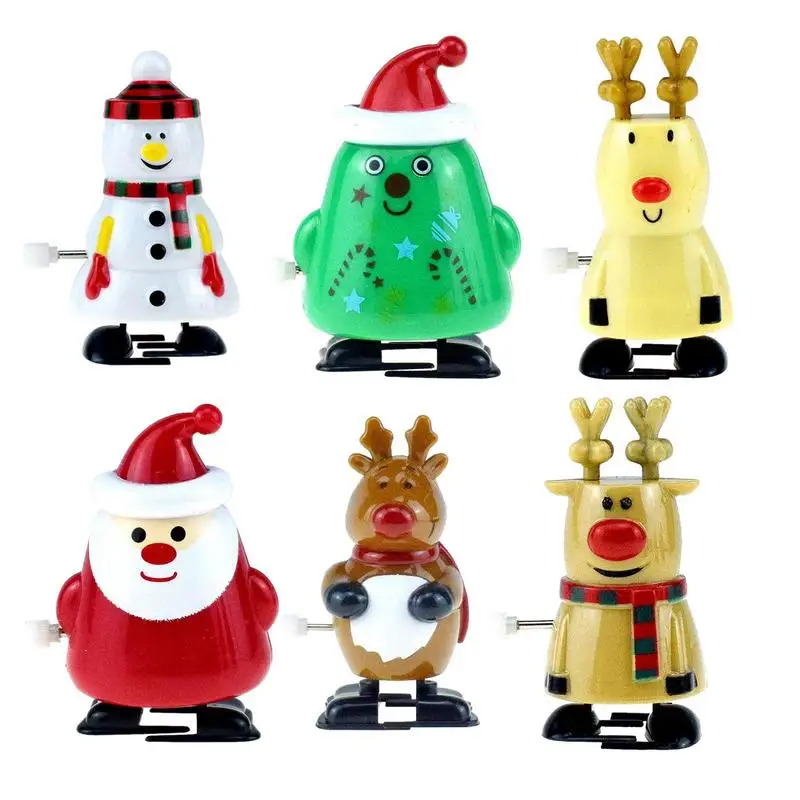 

Christmas Clockwork Toy Set Of 6 Christmas Clockwork Toy Santa Claus Snowman Reindeer Wind Up Toys Christmas Novelty Jumping