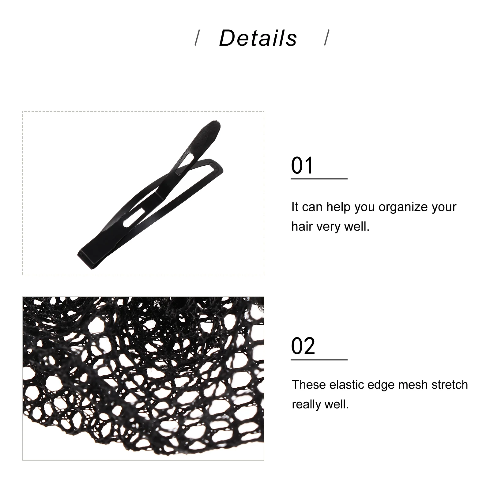 Updo Hair Accessory Set Large Bun Net Accessories Making Kit Invisible Nets Breathable Fabric