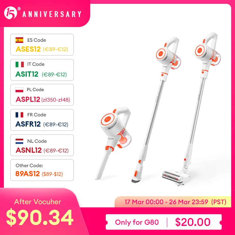 ILIFE G80 bezprzewodowy odkurzacz ręczny robot maszyna, ssanie 22 kpa, czas pracy 45 minut, oświetlenie LED, czysty dywan włosy podłogowe - AliExpress 6